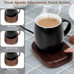 Dryckvärmare-Kaffekoppvärmare, elektrisk koppvärmare med 3 justerbara temperaturnivåer (upp till 149℉) och automatisk avstängningsfunktion, elektrisk dryckesvärmar | CDON