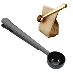 Mått & Måttskedar-Kaffemått med Klämma Svart – Sked med Påsklämma för Kaffe