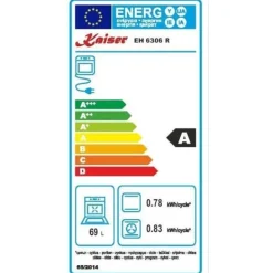 Spisar-Kaiser EH 6306 R+KCT 6705 RI HERD, Fyra inbyggnadsugnar, inox, 79L + induktionshäll 60 cm
