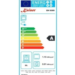 Kaiser EH 9309+KCT 6705 I Spis, Fyra inbyggda 90 cm 105L + induktionshäll 60 cm