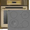 Spisar-Kaiser Four Set EH 6726 ElfAD+KCT 6705 RI HERD, Fyra inbyggnadsugnar 80L + induktionsspis, 60 cm