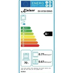 Spisar-Kaiser Four Set EH 6726 ElfAD+KCT 6705 I HERD, Fyra inbyggnadsofen 80L + induktionsspis, 60 cm