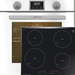 Spisar-Kaiser Four Set EH 6326 W+KCT 6705 FI, Fyr elektrisk, Autonom, 79L+induktionshäll 60 cm