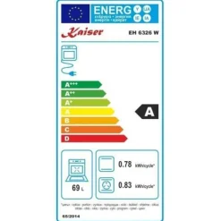 Spisar-Kaiser Four Set EH 6326 W+KCT 6705 FI, Fyr elektrisk, Autonom, 79L+induktionshäll 60 cm
