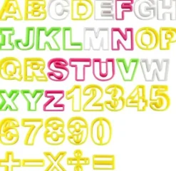 Kakform - ilauke - Alfabet och Siffror - 41 delar - Plast ABS - Lätt att använda