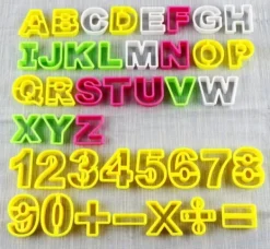 Kakform - ilauke - Alfabet och Siffror - 41 delar - Plast ABS - Lätt att använda