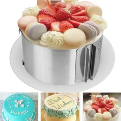 Kakkant h=10cm justerbar 16-30cm med skala hög kakform