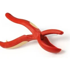 Kastanjekniv - Röd - Rostfritt stål - 19,5 cm - Lutande tänder - Plast