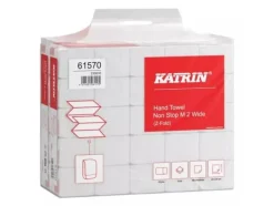 Katrin 61570, 160 ark, papper, Vit, EU Ecolabel, ISO 9001, ISO 14001, GreenPack, 240 mm, 600 mm