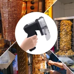 Elektriska Knivar-Kebabskärare, 80W, 220V~240V, 23*16*13 cm, EU-kontakttyp, 1-8 mm skärtjocklek