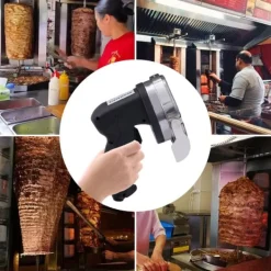 Elektriska Knivar-Kebabskärare, 80W, 220V~240V, 23*16*13 cm, EU-kontakttyp, 1-8 mm skärtjocklek