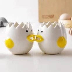 Keramisk äggavskiljare Kycklingform Äggulaseparator Köksprylar