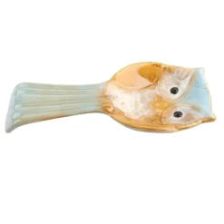 Keramisk konstnärlig ugglaskedhållare för köksheminredning