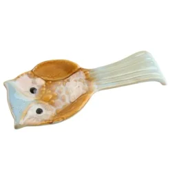 Keramisk konstnärlig ugglaskedhållare för köksheminredning