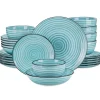 Tallrikar & Bordsserviser-Keramisk Middagsservis, Miljövänlig, 6 Platser,24 Delar