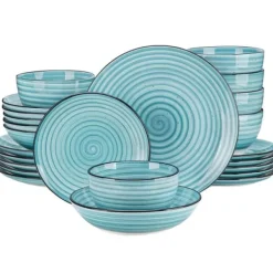 Tallrikar & Bordsserviser-Keramisk Middagsservis, Miljövänlig, 6 Platser,24 Delar