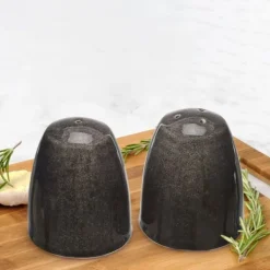 Salt- & Pepparströare-KERAMISK SALT- OCH PEPPARSKAKARE Set Negro