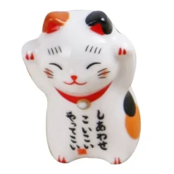 Matbestick-Keramiska Cat Chopstick Rests Set - Mini Kitten Ornaments för japansk servis
