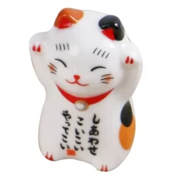 Matbestick-Keramiska Cat Chopstick Rests Set - Mini Kitten Ornaments för japansk servis