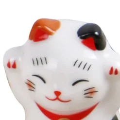 Matbestick-Keramiska Cat Chopstick Rests Set - Mini Kitten Ornaments för japansk servis