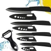 Köksknivar-Keramiska knivar 6 tum till 5 tum 4" 3" knivknivar med zirconia skalarslida.