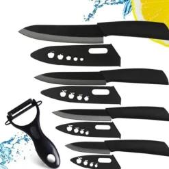 Köksknivar-Keramiska knivar 6 tum till 5 tum 4" 3" knivknivar med zirconia skalarslida.