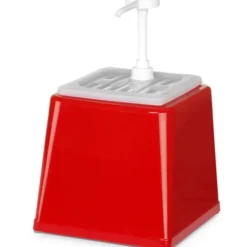 Ketchupsåsdispenser med pump 2,5 l röd - Hendi 203521