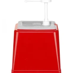Ketchupsåsdispenser med pump 2,5 l röd - Hendi 203521