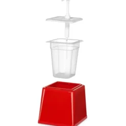 Ketchupsåsdispenser med pump 2,5 l röd - Hendi 203521