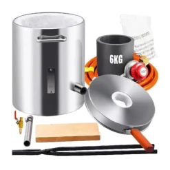 Grillar-6kg propan metallsmältugn med kompletta tillbehör, stor kapacitet, rostfritt stålkonstruktion och genomtänkt design