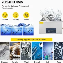 28/40KHz dubbelfrekvens ultraljudsrengörare med 3,2L tank, justerbar uppvärmning/arbetstid, 3 rengöringslägen, genomtänkt design