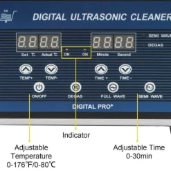 28/40KHz dubbelfrekvens ultraljudsrengörare med 3,2L tank, justerbar uppvärmning/arbetstid, 3 rengöringslägen, genomtänkt design