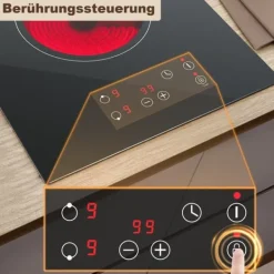 Spishällar-KICHPOWER Glaskeramikhäll, Touch-kontroll, 3000W effektuttag,EU