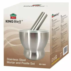 KINGHOFF KH-1661 rostfritt stålbruk med lock 13cm