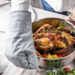 Grytlappar & Grillvantar-KINGHOFF KH-1837 TEXTILKÖKSKYDDSHANDSKAR