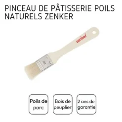 Köks- och bakpensel 19 cm i naturliga borstar Zenker