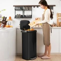 Soptunnor & Papperskorgar-Köksavfallspåse, 68L, 40x38x78 cm, Svart
