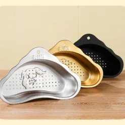 Diskhokorgar-Köksavloppskorg Rostfritt stål Svart Köksavloppssil för Hem