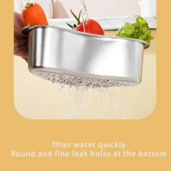 Diskhokorgar-Köksavloppskorg Rostfritt stål Svart Köksavloppssil för Hem