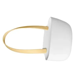 Diskhokorgar-Köksavloppsställ Hängande korg med avloppshål Stor kapacitet Mjuk flexibel diskbänk avloppskorg Hängpåse Gul och vit