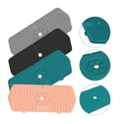 Köksblandare Diskbänk Stänkskydd Silikonkran Vattenuppfångare Matta Diskbänk Dräneringsdyna bakom kran för köksbadrum