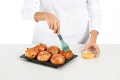 Köksborste - Lékué - 0208040V28 - Silikon platina - Ergonomiskt handtag - Motståndskraftig upp till 220°C