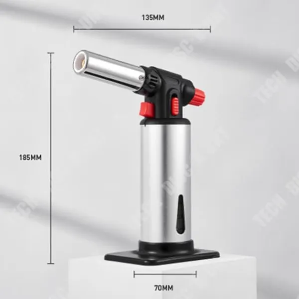 Köksbrännare - TECH DISCOUNT - Flamgun - Justerbar låga - Förstärkt säkerhet - Uppladdningsbar