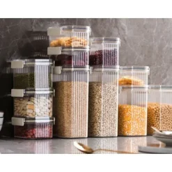 Köksburkar 5-set - Täta förvaringslådor för pasta