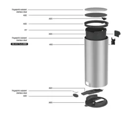 Soptunnor & Papperskorgar-KÖKSFLYTT Skogspedalkökskärl - 30L - Matt vit