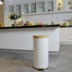 Soptunnor & Papperskorgar-KÖKSFLYTT Skogspedalkökskärl - 30L - Matt vit