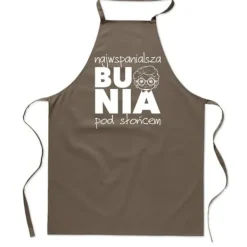 Förkläden-KÖKSFÖRKLÄDE beige DEN BÄSTA MORMOR-presenten för dagen FA_435_b