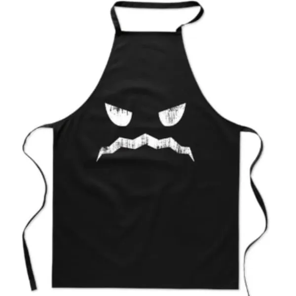 Förkläden-KÖKSFÖRKLÄDE med HALLOWEEN-tryck Läskigt roligt pumpaleende