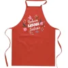 Förkläden-KÖKSFÖRKLÄDE rött FARMOR FARMOR present till dagen blommor FA_418_cw