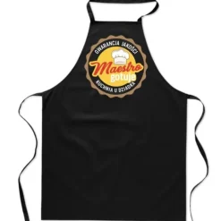 Förkläden-KÖKSFÖRKLÄDE svart MORFARS KÖKSMÄSTAR present till dagen FA_424_cz